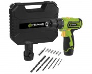 FIELDMANN - FDV 10252-A Akumulatorska bušilica 12V + pribor (13 delova)
