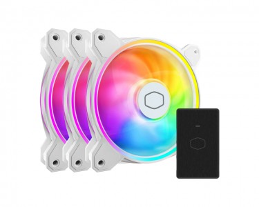 Master Fan MF120 HALO2 3in1 White edition 120mm ventilator beli (MFL-B2DW-213P2-R2)