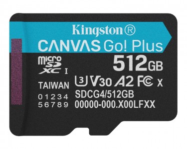Memorijska kartica U3 V30 microSDXC 512GB Canvas Go Plus 200MB/s A2 SDCG4/512GBSP