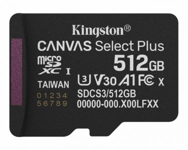 Memorijska kartica U3 V30 microSDXC 512GB Canvas Select Plus G3 150R SDCS3/512GBSP