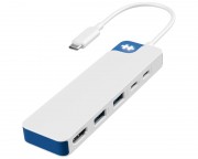 hub cena cena - HyperDrive Flex 5 Port USB-C Hub beli (HD4101BUGL)