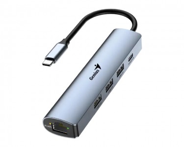 UH-545 5-in-1 USB 3.0 Iron Grey Hub srebrni
