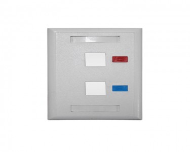 Utičnica modularna, za 2 RJ45 modula, 120mm