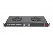Mrežna oprema - Ventilacioni panel-polica, dva ventilatora i termostat, 1U