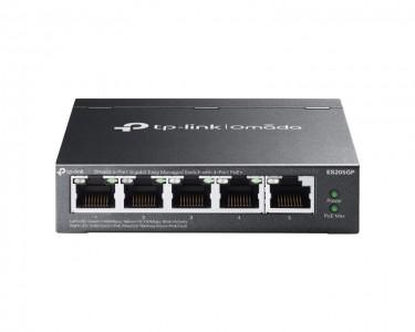 ES205GP Omada 5-Port Gigabit Easy Managed Switch with 4-Port PoE+