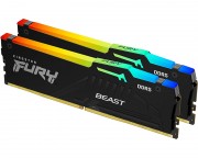 RAM memorije DDR4 i DDR5 cena - DIMM DDR5 128GB (2x64GB kit) 5600MT/s KF556C36BBEAK2-128 FURY Beast Black RGB EXPO