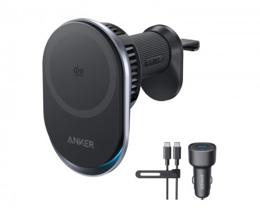 Prime 25W MagGo bežični + auto punjač sa USB-C M/M kablom, crni