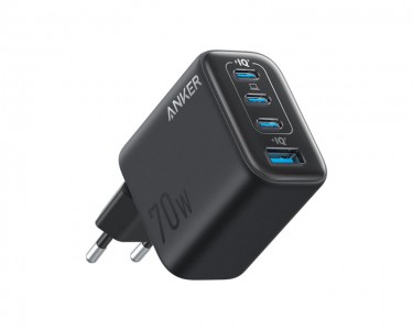 Zolo 70W 4-porta(3x USB-C i 1x USB-A) zidni punjač crni