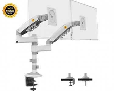 H180-XE stoni nosač za dva monitora beli 17-27 inča