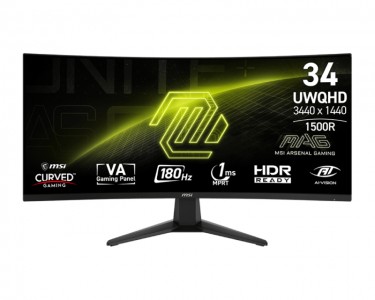 34 inča MAG 346CQ UWQHD 3440x1440 VA 180 Hz zakrivljeni gaming monitor