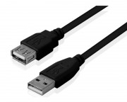 kabl, adapter - Kabl USB 2.0 A - USB A M/F (produžni) 1.8m crni