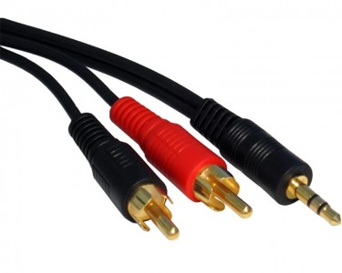 Kabl audio 3.5mm - 2xRCA 1.5m crni