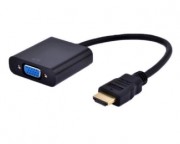 kabl, adapter - Adapter-konvertor HDMI (M) - VGA (F) crni