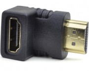 kabl, adapter - Adapter HDMI (M) - HDMI (F) crni ugaoni