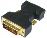 kabl, adapter - Adapter DVI-I  (M) - VGA (F) crni