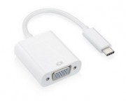 kabl, adapter - Adapter-konvertor USB 3.1 tip C (M) - VGA (F) srebrni