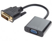 kabl, adapter - Adapter-konvertor DVI-D (M) - VGA (F) crni