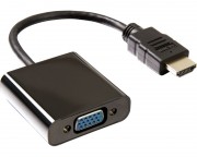 kabl, adapter - Adapter HDMI (M) - VGA D-sub (F) crni