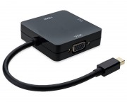 kabl, adapter - Mini DisplayPort - HDMI + DVI-I Dual Link + VGA D-Sub crni