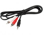 kabl, adapter - Kabl audio 3.5mm - 2xRCA 10m crni