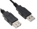 Kabl USB A - USB A M/F (produžni) 5m crni