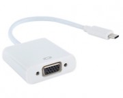 kabl, adapter - Adapter USB 3.1 tip C (M) - VGA (F) beli