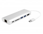 hub cena cena - Adapter-konvertor TIP C na HDMI+ 2xUSB 3.0+ SD+ TIP C+ RJ45
