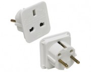 kabl, adapter - Adapter Euro utikač - UK utičnica bela
