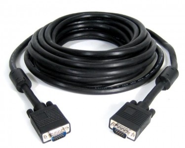 Kabl VGA D-sub M/M 10m HQ feritno jezgro crni