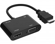 kabl, adapter - Adapter-konvertor HDMI na HDMI+VGA+MICRO+AUDIO
