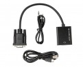 Adapter VGA na HDMI (m/ž) + Audio kabl (m/m) + Micro USB kabl (m/m)