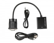 kabl, adapter - Adapter VGA na HDMI (m/ž) + Audio kabl (m/m) + Micro USB kabl (m/m)