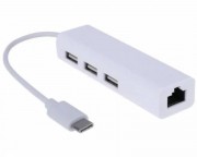 hub cena cena - USB 3.1 TIP C na 3x HUB + RJ45