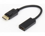 kabl, adapter - Adapter DisplayPort 1.4(M) - HDMI 2.0(F) kabl 20cm crni