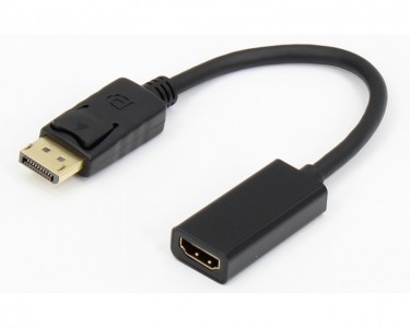 Adapter DisplayPort 1.4(M) - HDMI 2.0(F) kabl 20cm crni