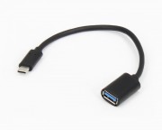 kabl, adapter - Adapter USB 3.0 (F) - USB 3.1 Tip C (M) - OTG 0.15m crni