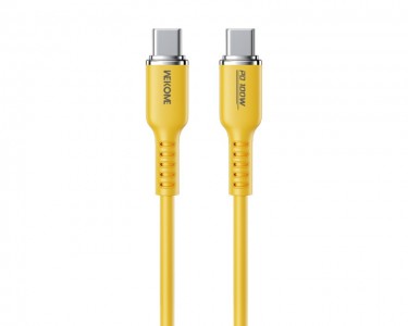 WDC-11 Kabl 3.1 USB tip C M/M 1.2m, za Super brzo punjenje 100W/480Mbps, Silicon Soft, žuti