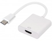 kabl, adapter - Adapter USB 3.1 tip C (M) - HDMI (F) sivi