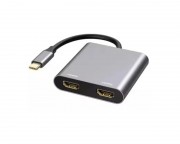 kabl, adapter - Adapter USB 3.1 tip C (M) - 2 x HDMI