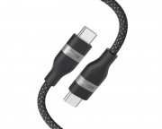 kabl, adapter - USB tip-C kabl M/M 0.9m, za Super brzo punjenje 240W/480Mbps, pleteni, crni