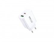 Brzi punjač za mobilni cena - Strujni Fast punjac Kiddy 1xUSB 3.0+1xTIP C 33W RP-U122, beli