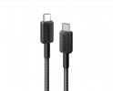 322 USB tip-C na USB tip-C kabl M/M 1.8m, 60W, pleteni, crni