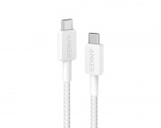 kabl, adapter - 322 USB tip-C na USB tip-C kabl M/M 1.8m, 60W, pleteni, beli