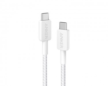 322 USB tip-C na USB tip-C kabl M/M 0.9m, 60W, pleteni, beli