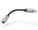 Adapter USB 3.1 tip C (M) - 3.5mm stereo (F) crni