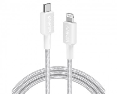 322 USB tip-C na Lightning kabl M/M 0.9m, 60W, pleteni, beli