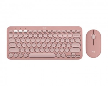 Pebble2 Wireless Combo US tastatura i miš roze