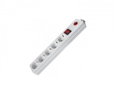 Produžni kabl 5r/3m sa prekidačem i zaštitom 3x1.5mm2 (Linkom) - beli
